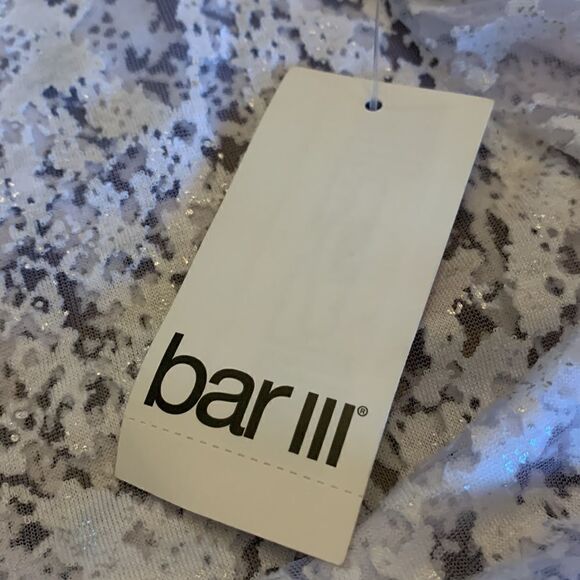 bar lll short sleeve white sheer tee Size XS NWT - Picture 6 of 6